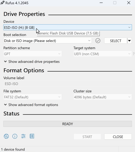 USB Device detected